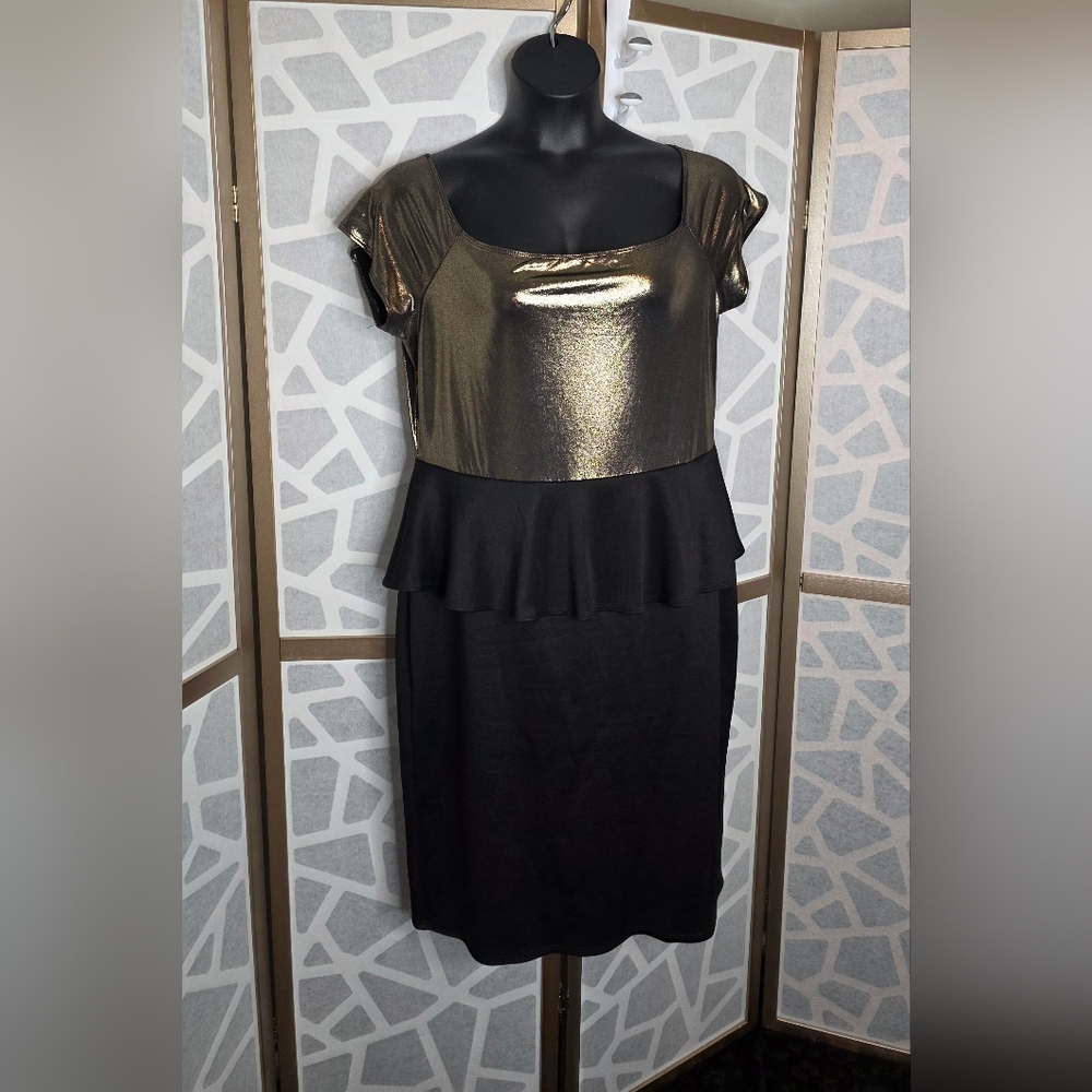 Lucy Diamonds Peplum Dress | Size 2X